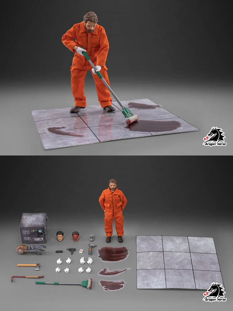 DRAGON HORSE DH-S003 1/12  SCP D-level Staff SCP-181 Movable Orange Lucky Man Action Figure Delicate Mini 6" Full Set Soldier