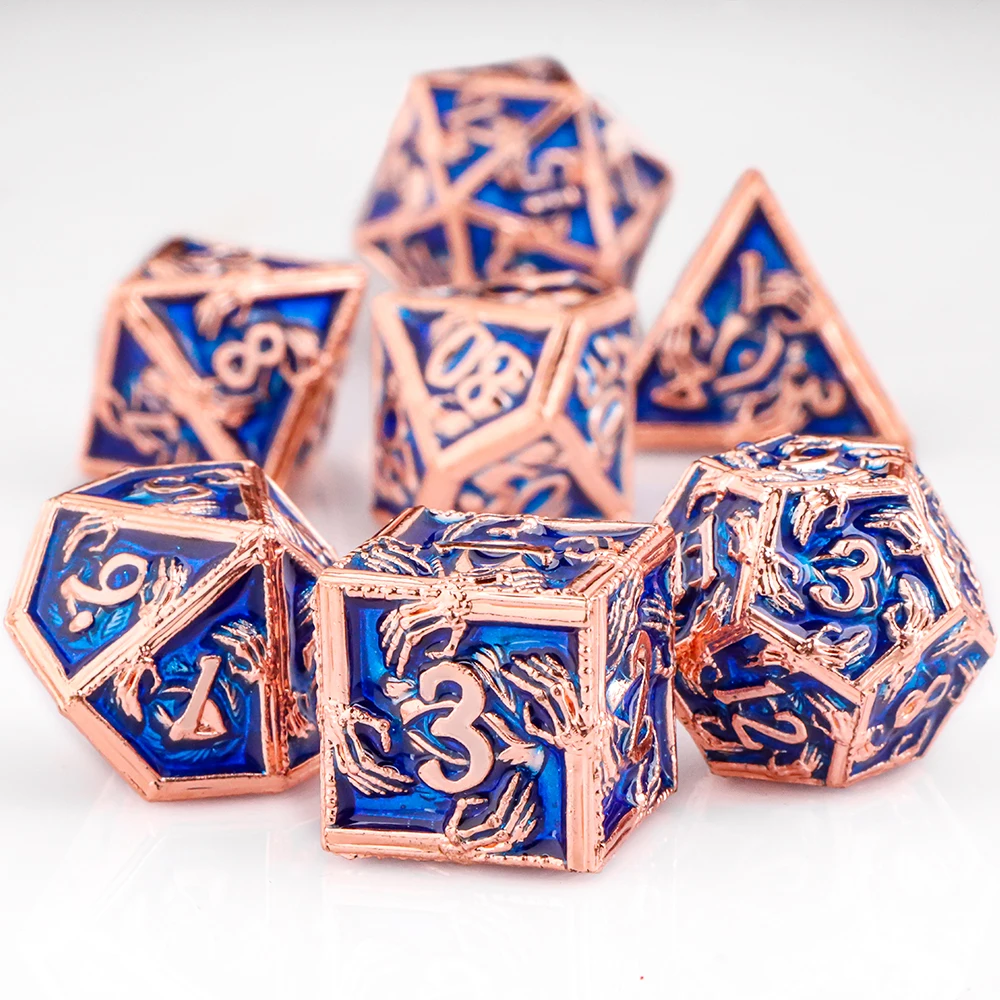 

Набор металлических кубиков с 7 кубиками для ролевых игр Dungeons And Dragons Многогранные кубики D20 D12 D10 Percentile D8 D6 D4 для Pathfinder MTG