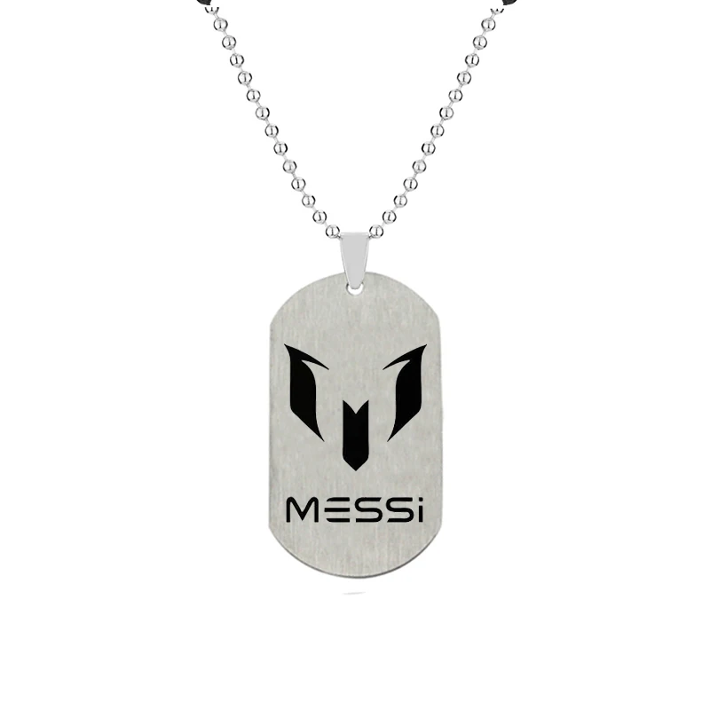 Football Star Messi Stainless Steel Pendant Necklace Men Women Jewelry Fans Accessories Gift Wholesale