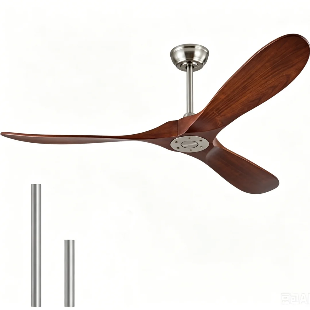 52/60inch Wooden Ceiling Fan With Remote Control Modern Ceiling Fans Decorative Living Diningroom Bedroom Ceiling Fans