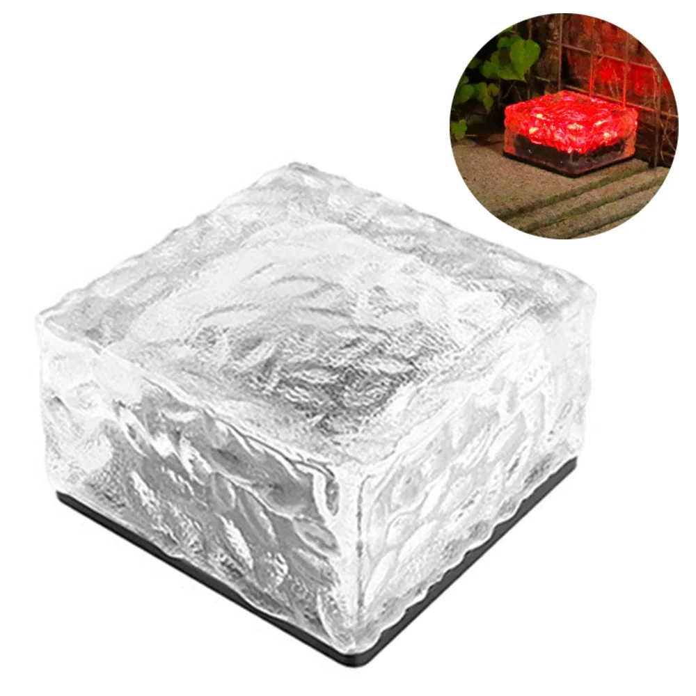 

Waterproof Solar Brick Lamp Wireless Semi-transparent Solar Ice Cube Light Decorative Energy-Saving Solar Lawn Lamp Outdoor