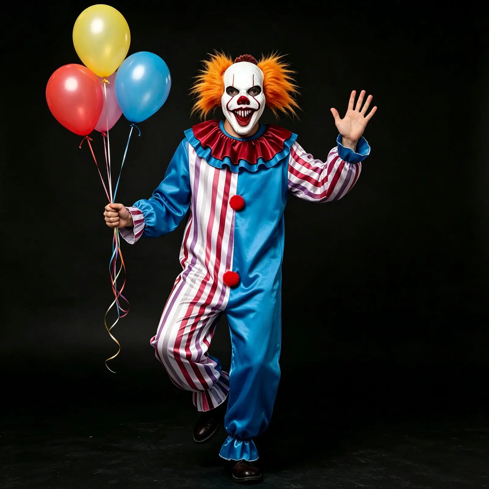 

Halloween It Pennywise Joker Cosplay Costume Full Set Stage Performance Outfit Horror It Movie Costume For Party HCos