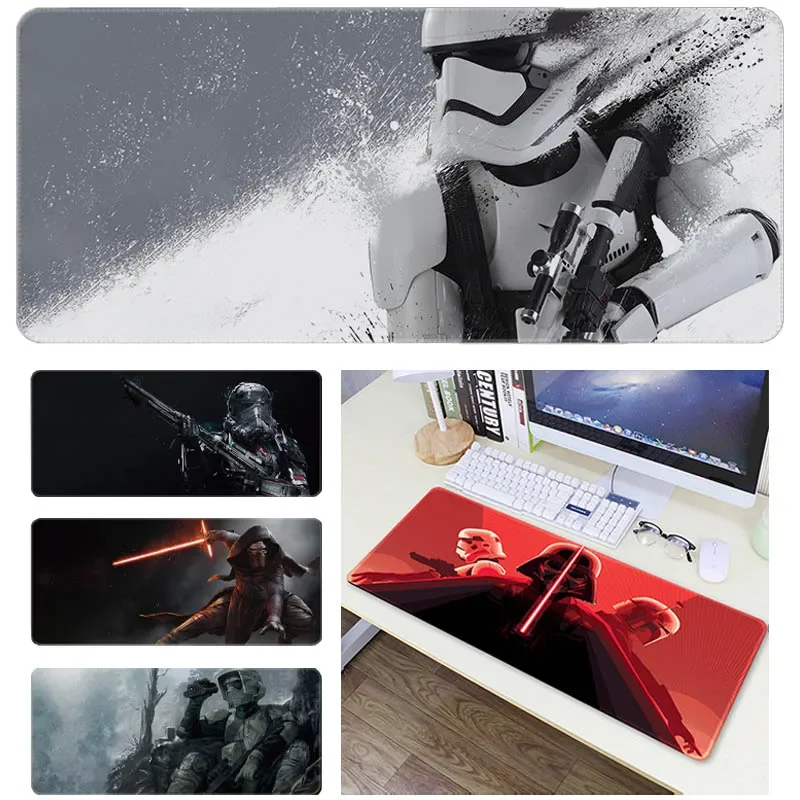 Disney Wars warrior Large Mouse Mat Waterproof Anti-slip Mouse pads Star Gamer Pc Gaming Accessories Rubber Mat Plu size Deskmat