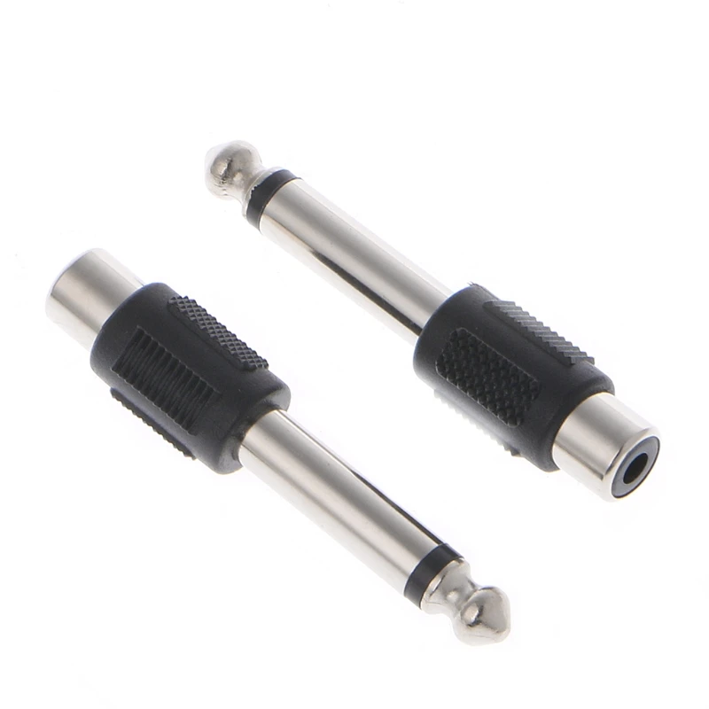 Conector hembra RCA de 10 piezas a 6,35mm y 1/4 ", conector macho Mono o adaptador