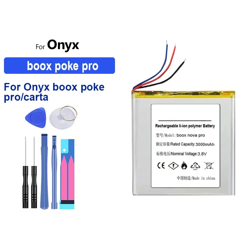 3000mAh-4000mAh Battery for ONYX BOOX N96 Carta+ carta 2 C67ML C65ML C65HD T68 N96C/ML DARWIN 3 4 C67LM