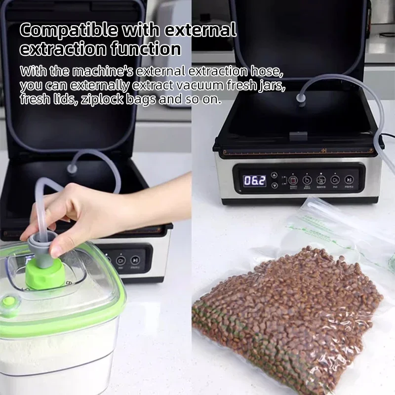 Wysokowydajny, inteligentny, regulowany rozmiar torby Trwały tryb pompuania zewnętrznego Maszyna do pakowania próżniowego w proszku z czystym płynnym sosem