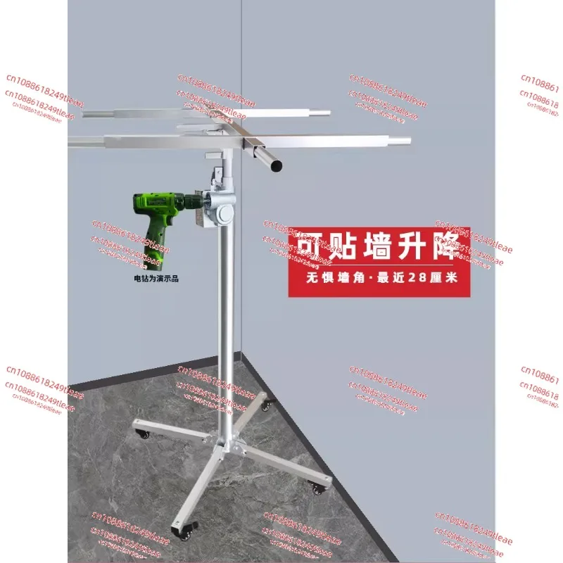 Woodworking ceiling artifact gypsum board lift rod stainless steel decoration ceiling sealing plate hand crank bracket