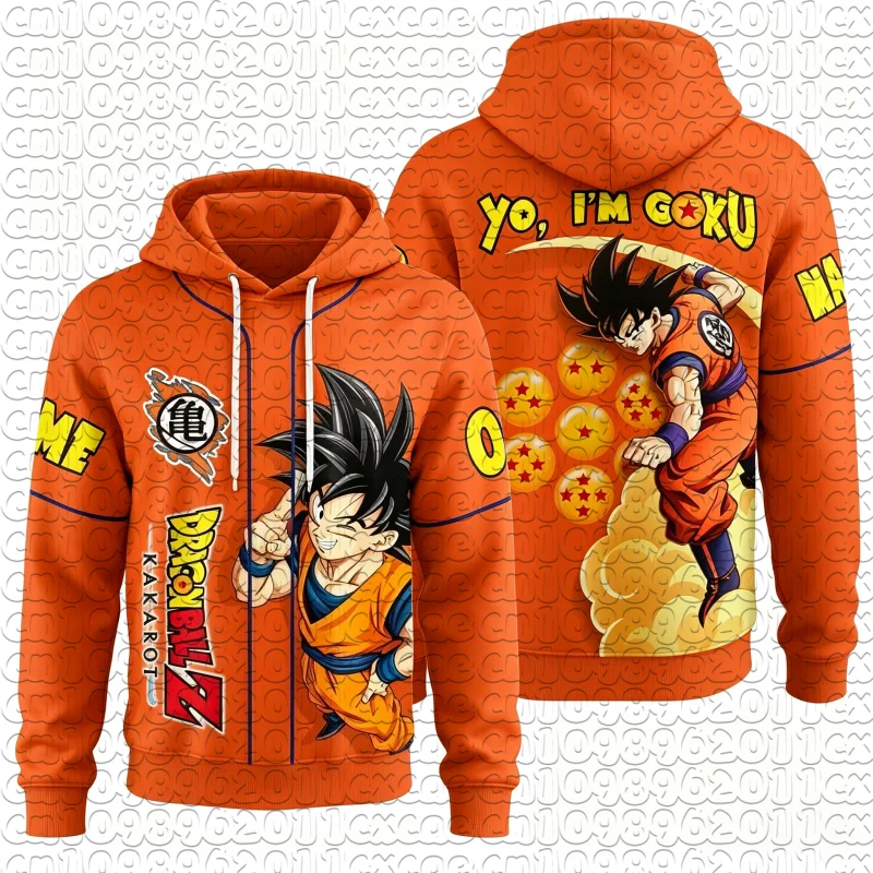 Graphic Hoodie Streetwear - Худи с принтом из аниме «Драгонболл»