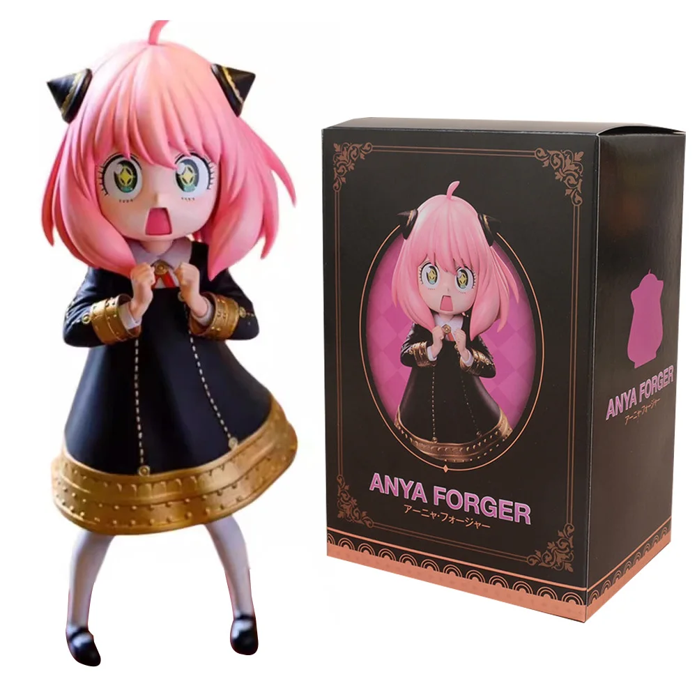 18CM Anime SPY Family Anya Forger Figure Star Eye Wakuwaku Cute Standing Model Toy Gift Collection Action Figure