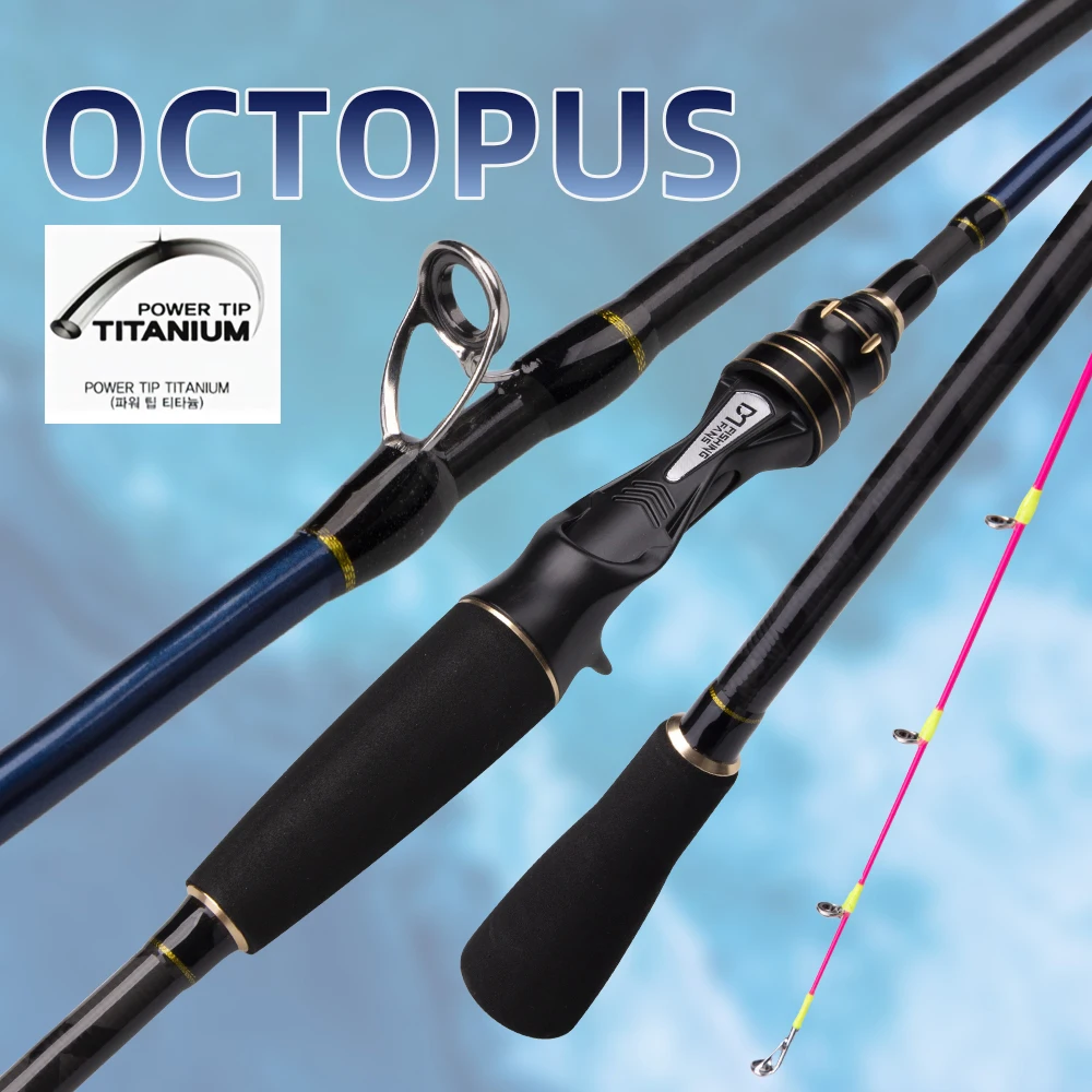 Fishingfans Casting Jigging Rod 1.7m 1.75m Hard Power Jigging Rod Powerful Titanium Tip Rod for Octopus Boat Rod High Quality