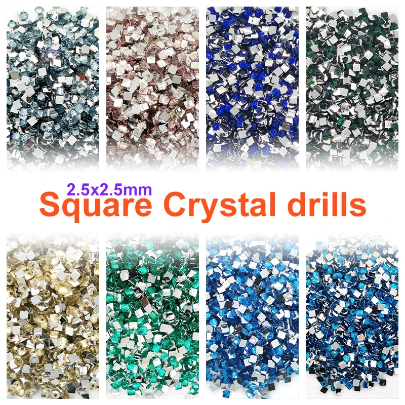 

Новые смоляные блестящие хрустальные сверла, квадратные камни, сделай сам, алмазная живопись, вышивка, горный хрусталь, мозаика, домашний декор, оптовая продажа, аксессуары