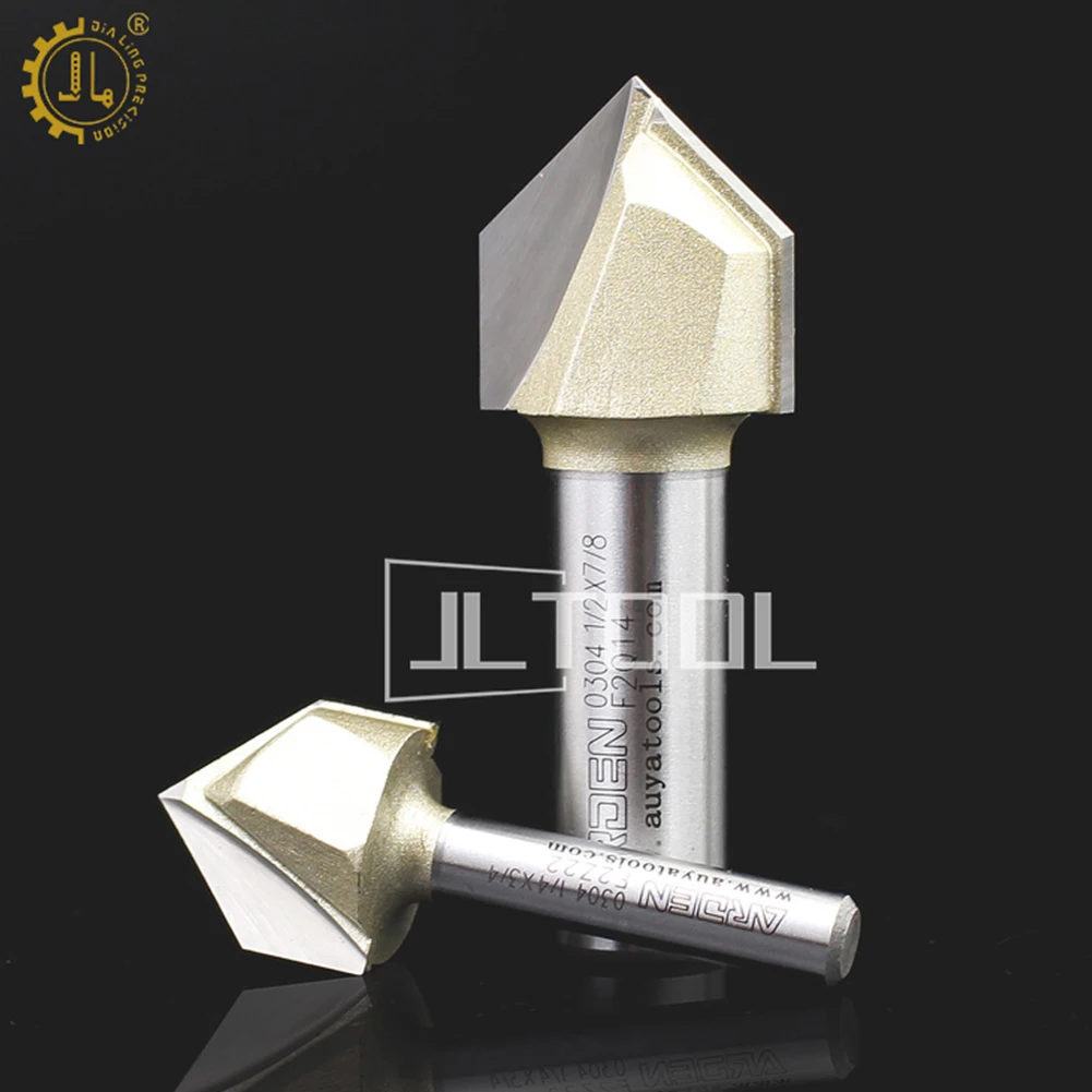 Arden 1pc 3d V Bits Woodworking Tools Router Bit 3d Milling Cutter Shank V Groove Bit 60 90 120 150 Degree Tungsten