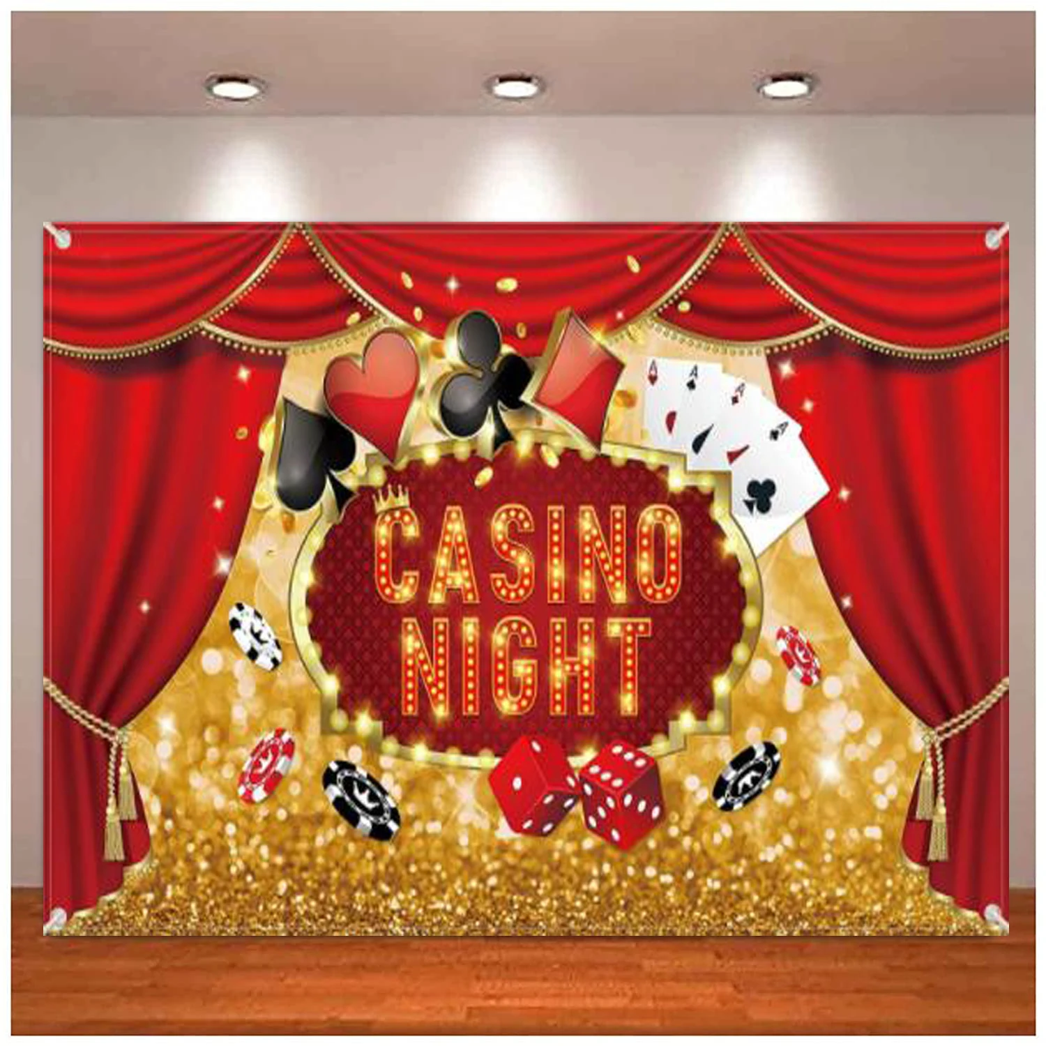 Las Vegas Photography Backdrop Banner Casino Night Background Las Vegas Themed Birthday Party Baby Shower Decoration Poster