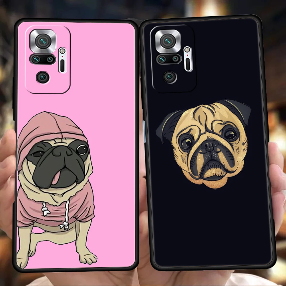 

Cute Pug Dog Phone Case Cover For Redmi Note 12 10 11 Pro K50 K40 Gaming 8T 9 8A 9A 9C 9S Pro Soft Shockproof Shell Fundas Coque
