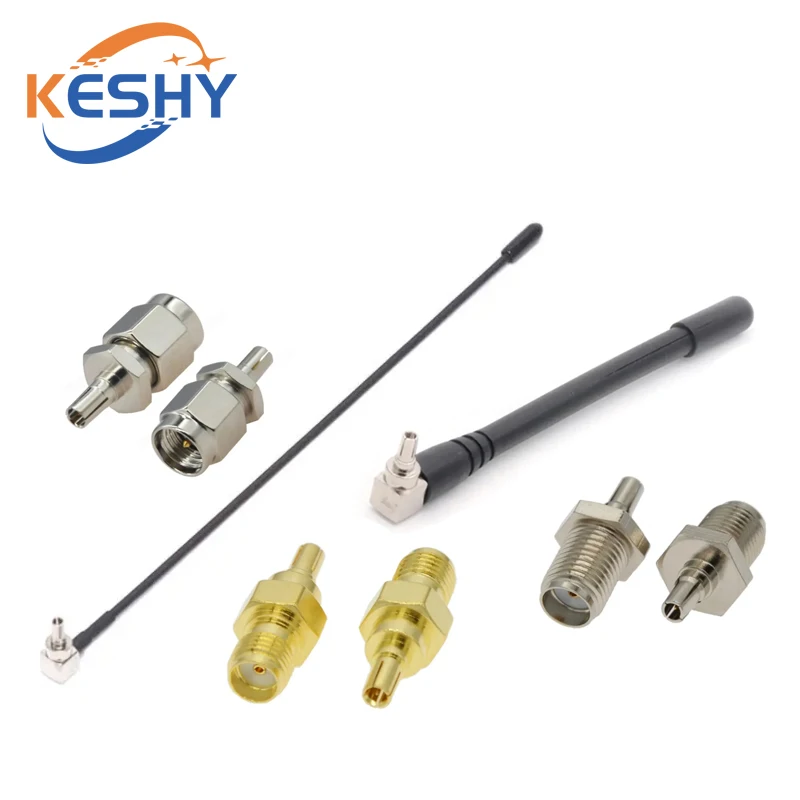 1Pcs RF Coaxial Adapter SMA Female Jack To CRC9 Male Plug Silver Nickel Plated CRC9 Wifi Antenna 3G 4G Antenna 1Pcs RF Coaxial