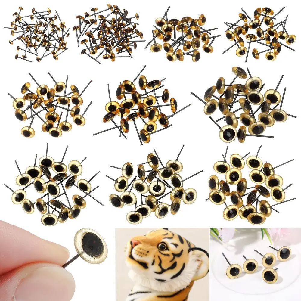 20/50Pcs Transparent Brown Doll Glass Eyes Noses Needle Felting Eyes For DIY Bears Animals Dolls Kids DIY Toys Accessories