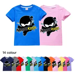 NINJA KIDZ 3D T Shirt Casual Summer Short Tees Kids Cartoon Graphic T Shirts Boys Clothing Harajuku Anime Tshirt 2-16 Years