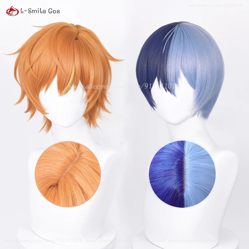 Anime Shinonome Akito Cosplay Wig Aoyagi Toya Wigs Cosplay Unisex Short Wig Heat Resistant Synthetic Hair Halloween + Wig Cap