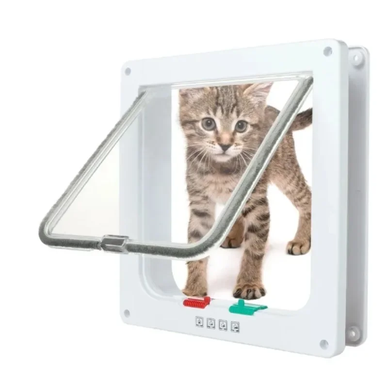 Cat door pet supplies can control the direction of entry and exit white dog door hole pet door