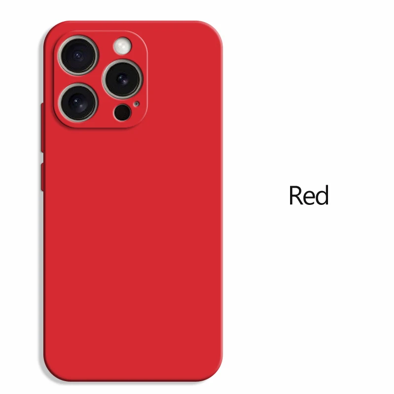 Original quadratische Flüssigsilikon-Handyhülle für iPhone 16 16e 15 14 Plus X XR XS 11 12 13 Pro Max Luxus-Linsenschutzhülle – Detail 11