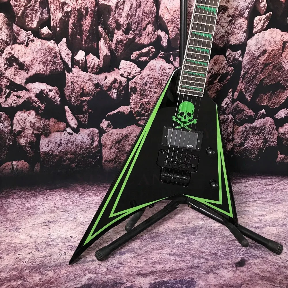Factory Custom Electric Guitar for Green Line Tremolo System Active Pickup