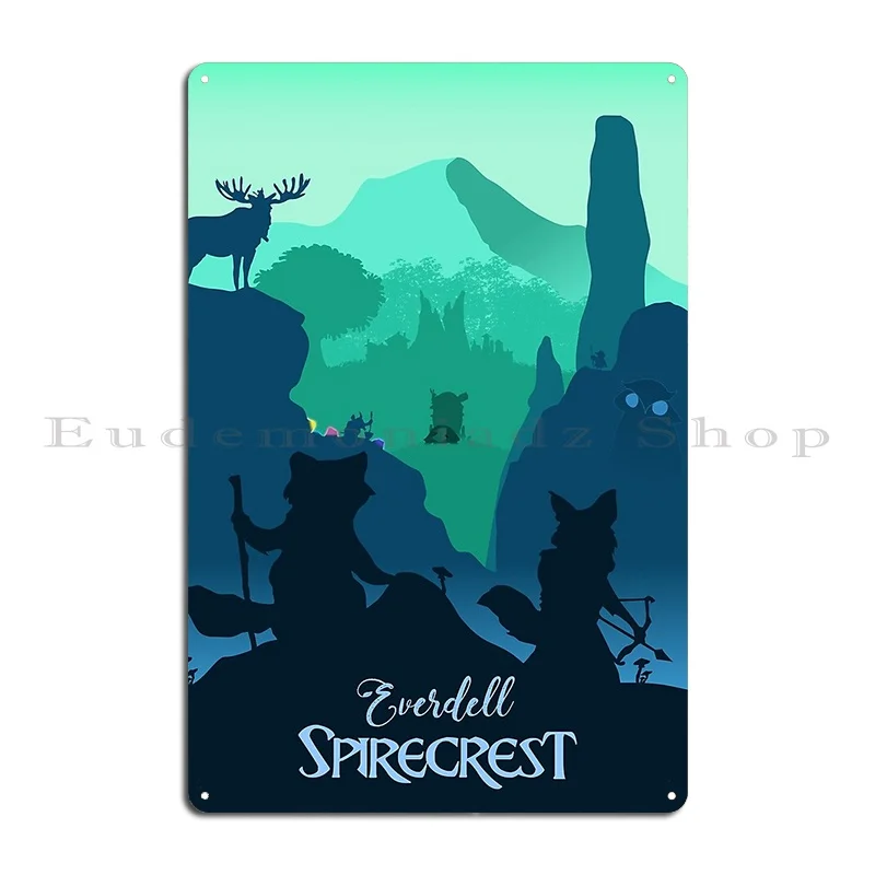 Everdell Spirecrest Board Games Minimalist Travel Metal Signs Pub Iron Club Pub Mural Tin Sign Poster