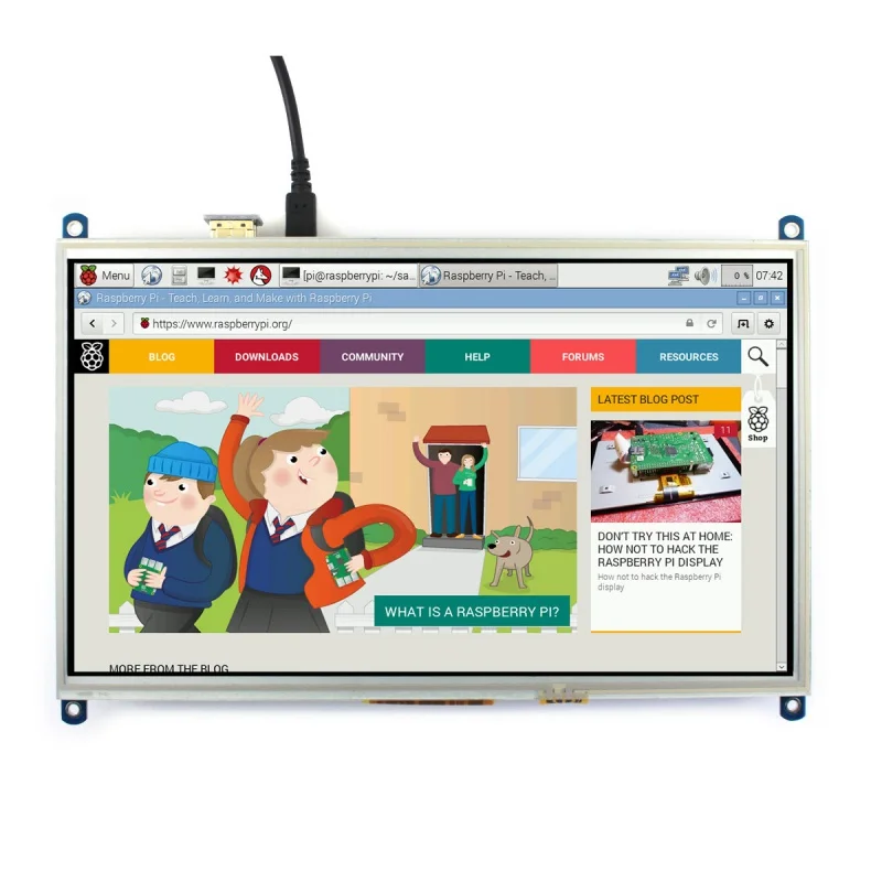 

10.1inch Resistive Touch Screen LCD, 1024x600, HDMI IPS, Supports Raspberry Pi / PC