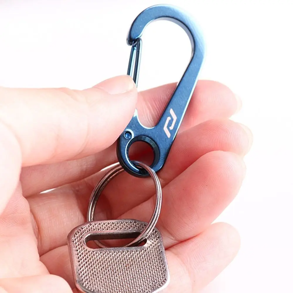 1pc Stainless Steel Keychain D-shaped Carabiner Spring Quick Hanging Buckle Waist Umbrella Rope Outdoor Multifunctional Buckle