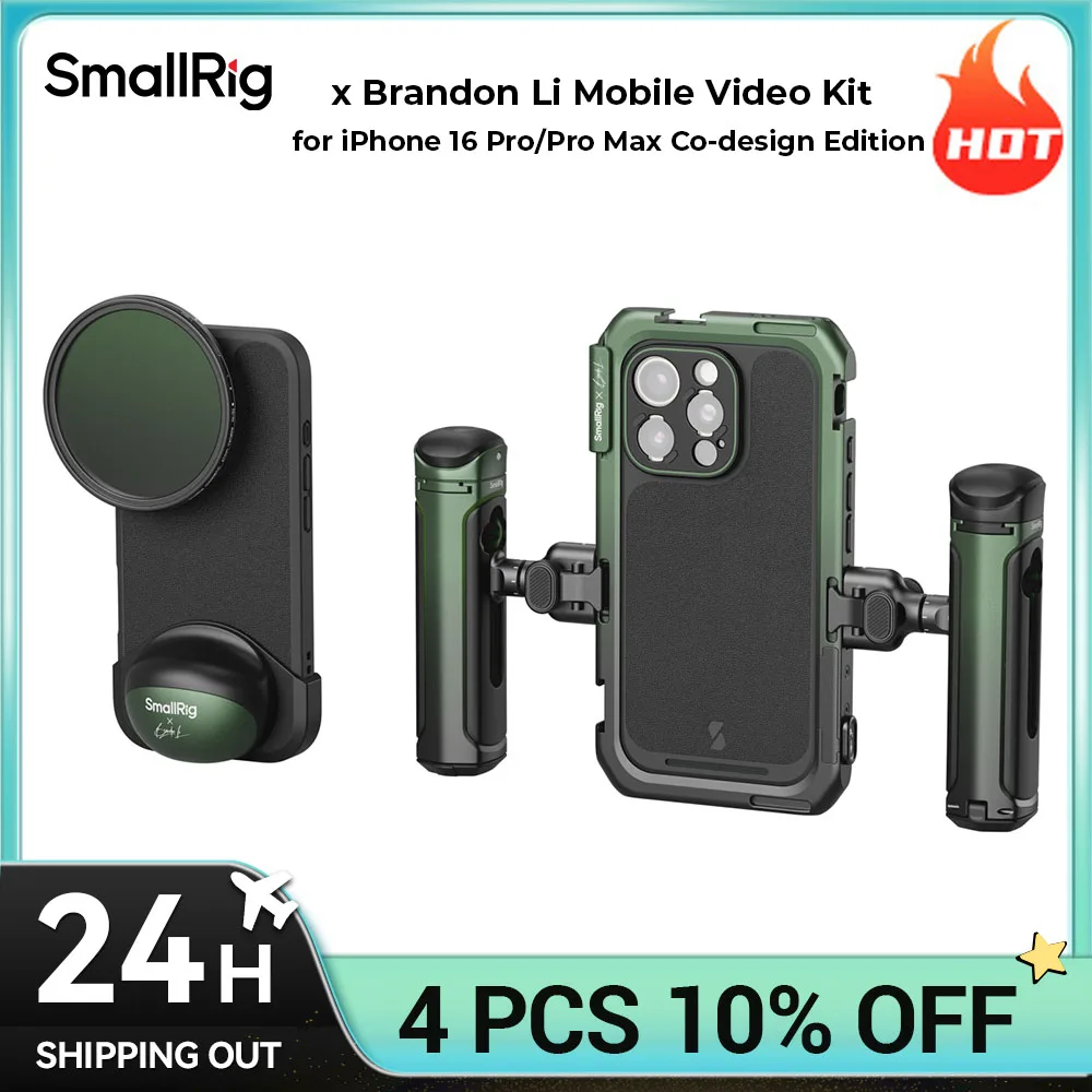 SmallRig 16 Pro/Pro Max Cage Kit x Brandon Li Mobile Lightweight Video Kit for iPhone 16 Pro/Pro Max Co-design Edition 5002