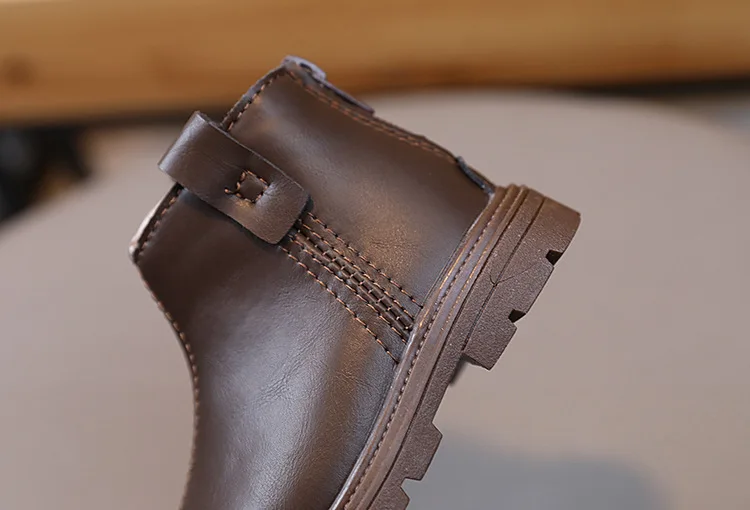 2026 Kinder Kurzstiefel Modische Jungen Schuhe Herbst Winter Leder Kinderstiefel Rutschfeste Kleinkind Mädchen Stiefel Kleinkind Schneeschuhe – Detail 15