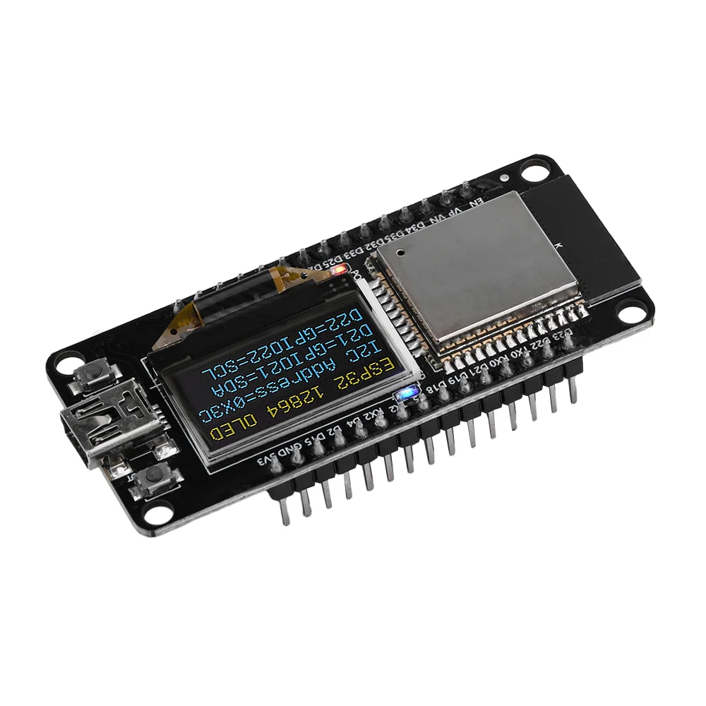 ESP32 ESP-32D WIFI مجلس التنمية وحدة CH340C مع شاشة OLED 0.96 ESP32 ESP-32D WIFI مجلس العرض الأزرق 30Pin