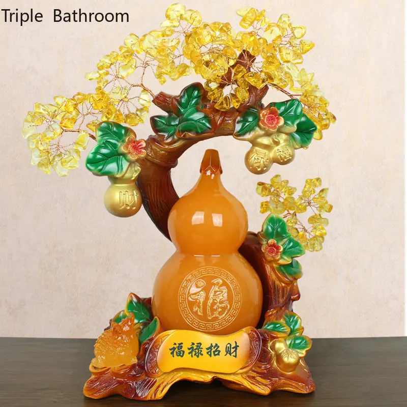 Zhaocai Hulu Decoration pachira macrocarpa Desktop decoration Home decor accessories Gift for store opening Study Decoration