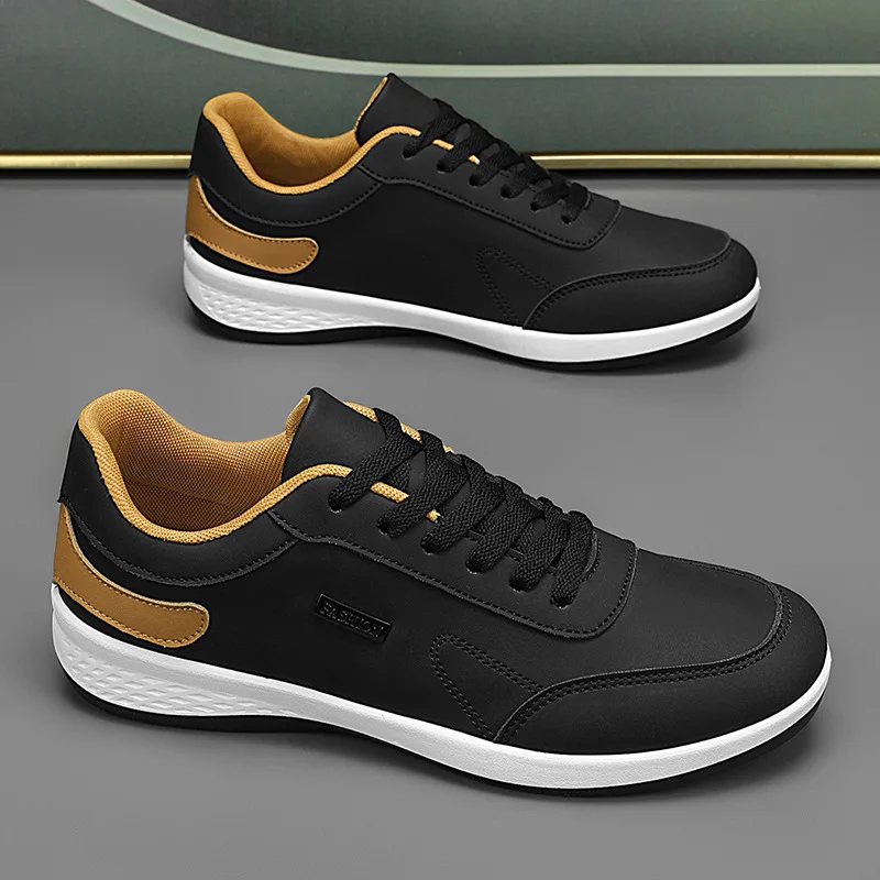 

Spring 2025 Men's Running Shoes Casual Style Middle School Students' Sports Shoes Youthful Trendy Leather Upgraded Version