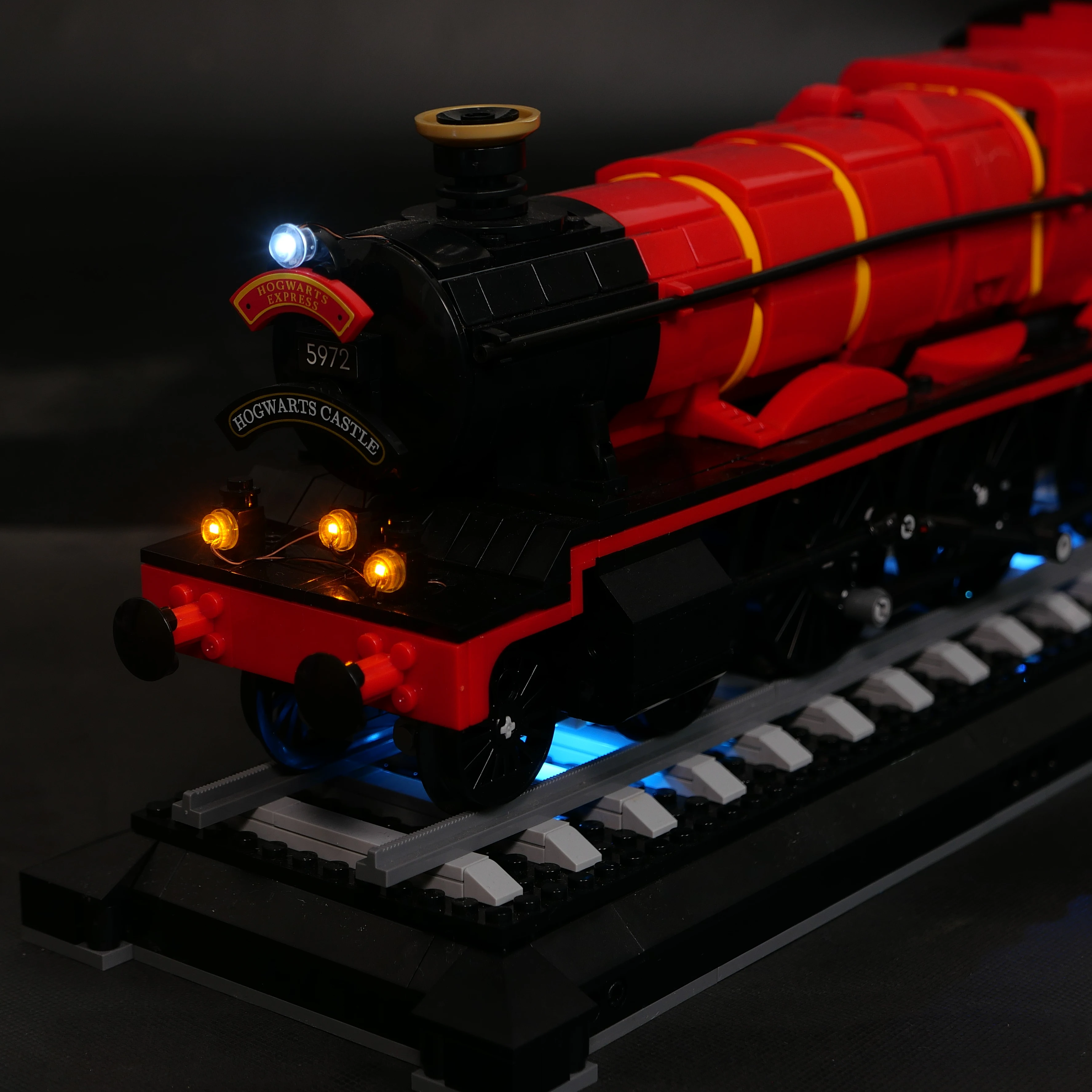DIY LED Light Kit Magic Express Train LED Kit Remote Light Set for 76405 Steam Locomotive Model (Lights Only)