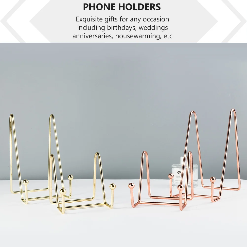 

2pcs Card Holder Display Stand Premium Iron for Photo Frames Memo Holders Table Name Stands Document Clip Presentation