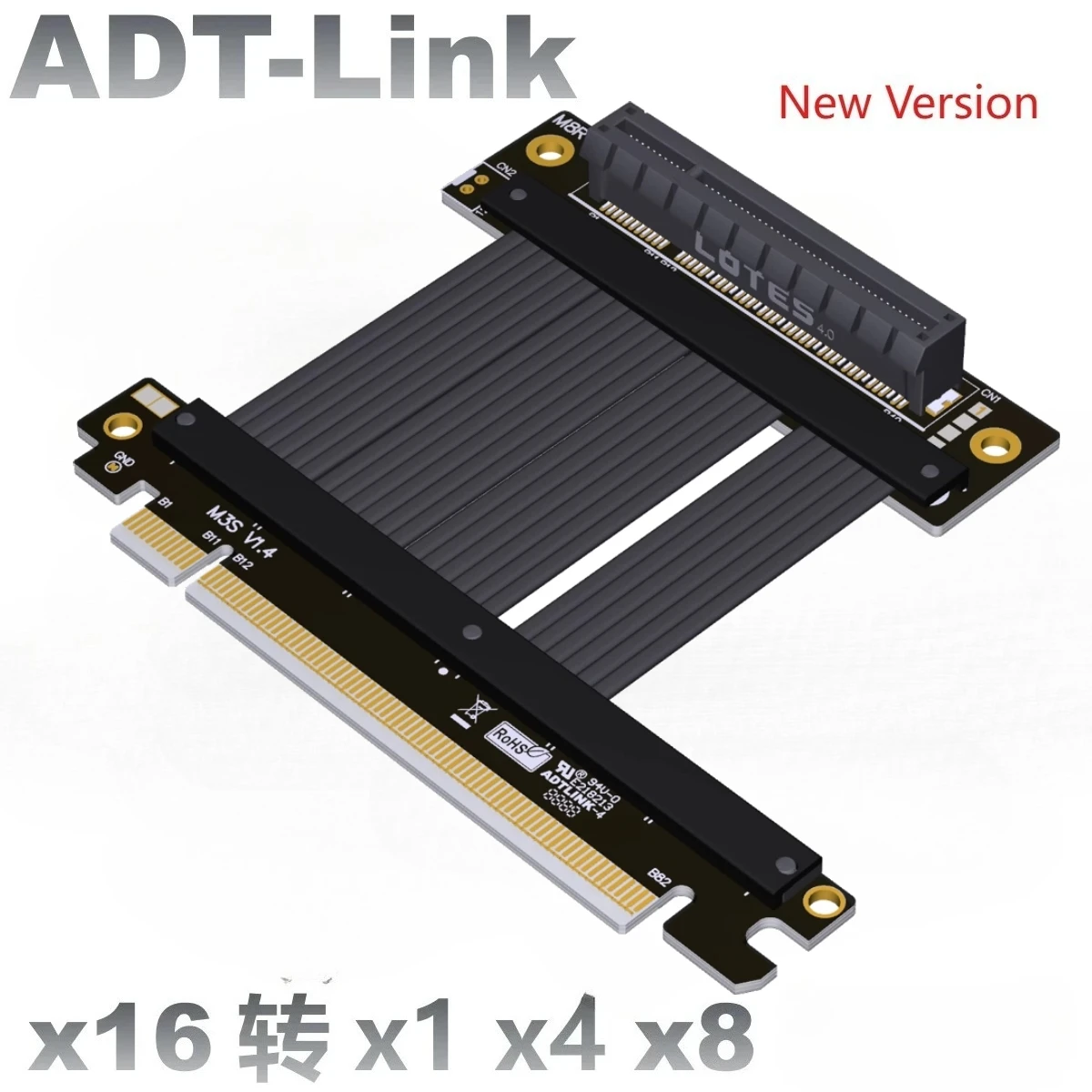 

Стандартный посеребренный удлинительный кабель PCI-Express 4.0 X16 — X1 X4 X8 Кабель-переходник PCIe 16X–1X 4X 8X GEN4 для видеокарты