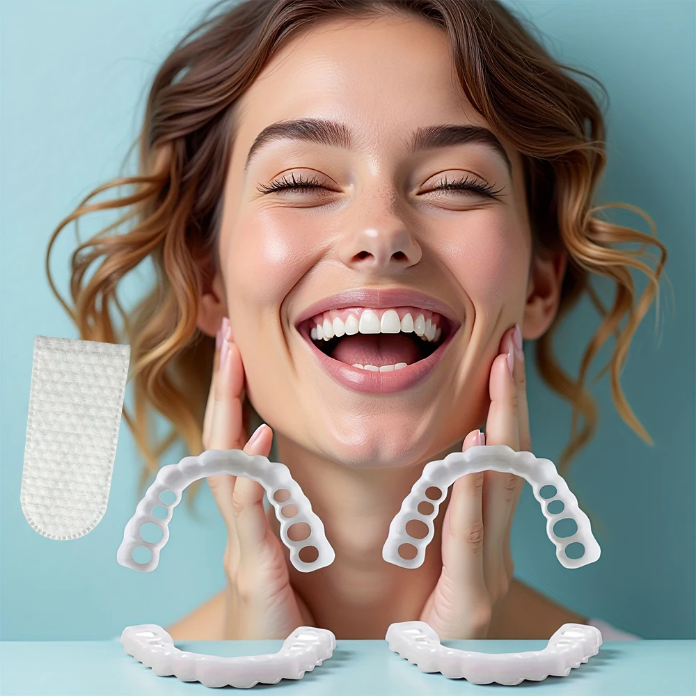 

New One Piece Full Mouth Veneers, Reusable Instant Smile, Integrated design easy to put on and take off H2931