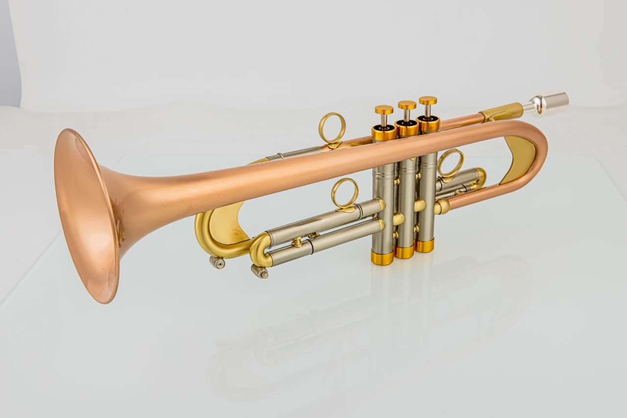 Bach Logo Bb tromba rame fosforoso ottone placcato strumenti professionali in ottone con custodia spedizione gratuita