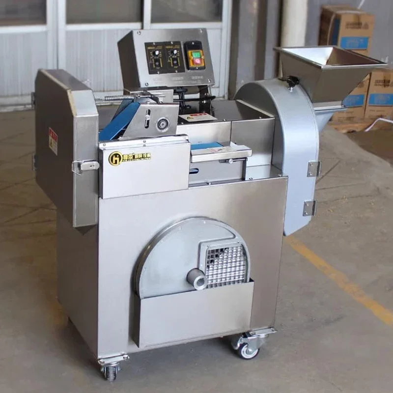 Multifunctional electric vegetable cutting machine, commercial fully automatic vegetable and potato slicing, dicing, shredding