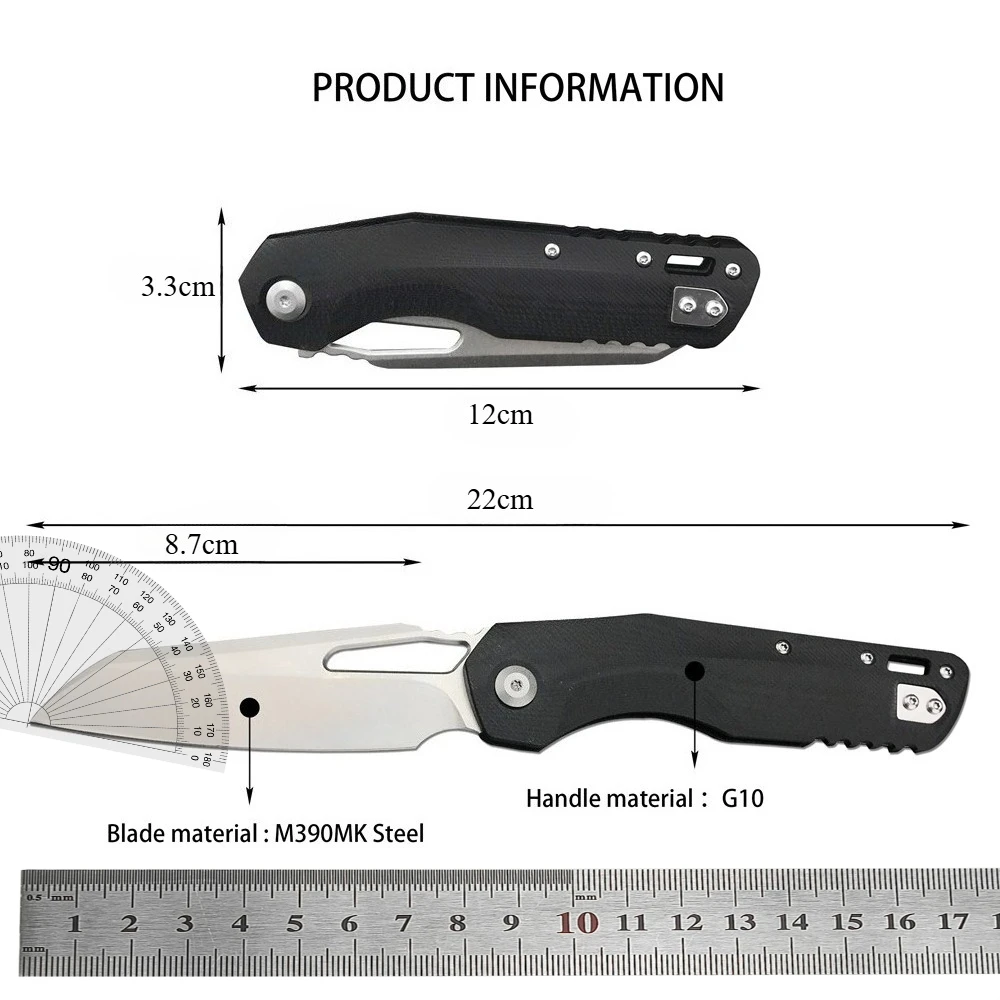 MSI M390MK صلابة عالية سكين للفرد التخييم البرية أدوات إنقاذ EDC الصيد المحمولة سكين