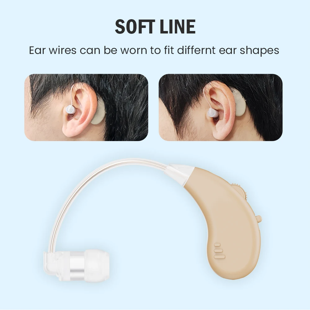 Hearing Amplifiers Set with New Digital Technology Invisible Design and Rechargeable USB Dock  Pair Hearing Aids
