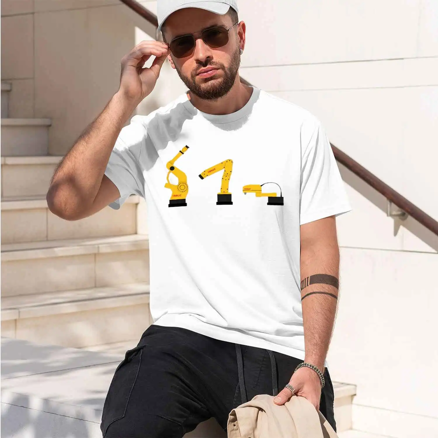 Fanuc Triplets T-Shirt t shirt man luxury t shirt lised T-Shirt 2026 New Model Short-sleeve crewneck T-Shirt Classic Casual Mult