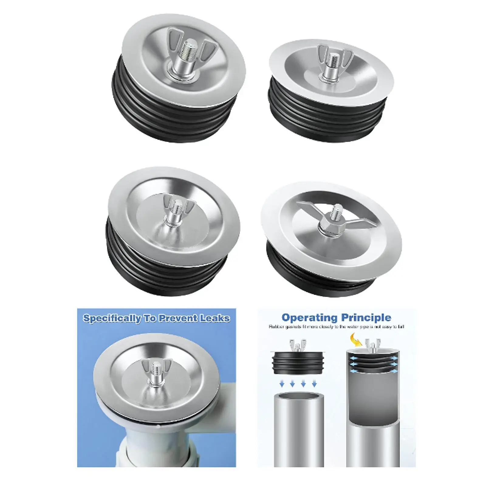 Sewer Cleanout Cap Easy to Use Mechanical Test Plug for Indoor Hotel Kitchen