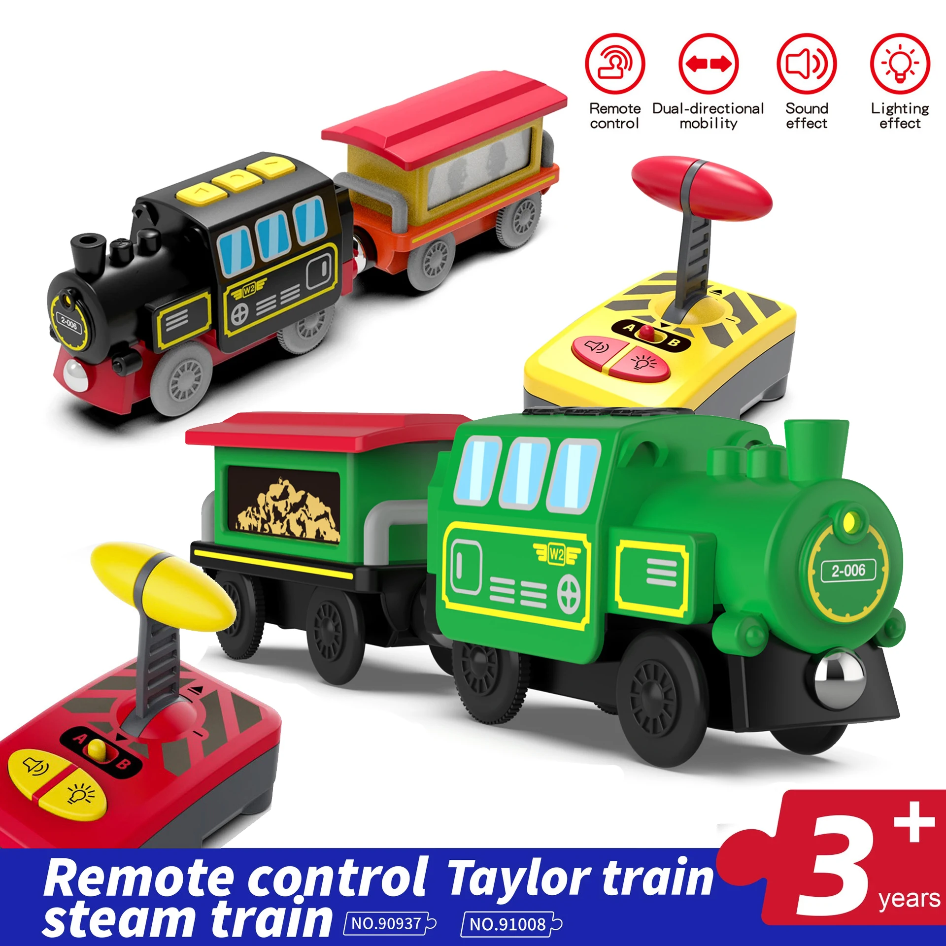 Magnetic Electric Train Remote control car set Compatible Toy Car Wooden Track Children's Train Car Track flash car Toy Gift