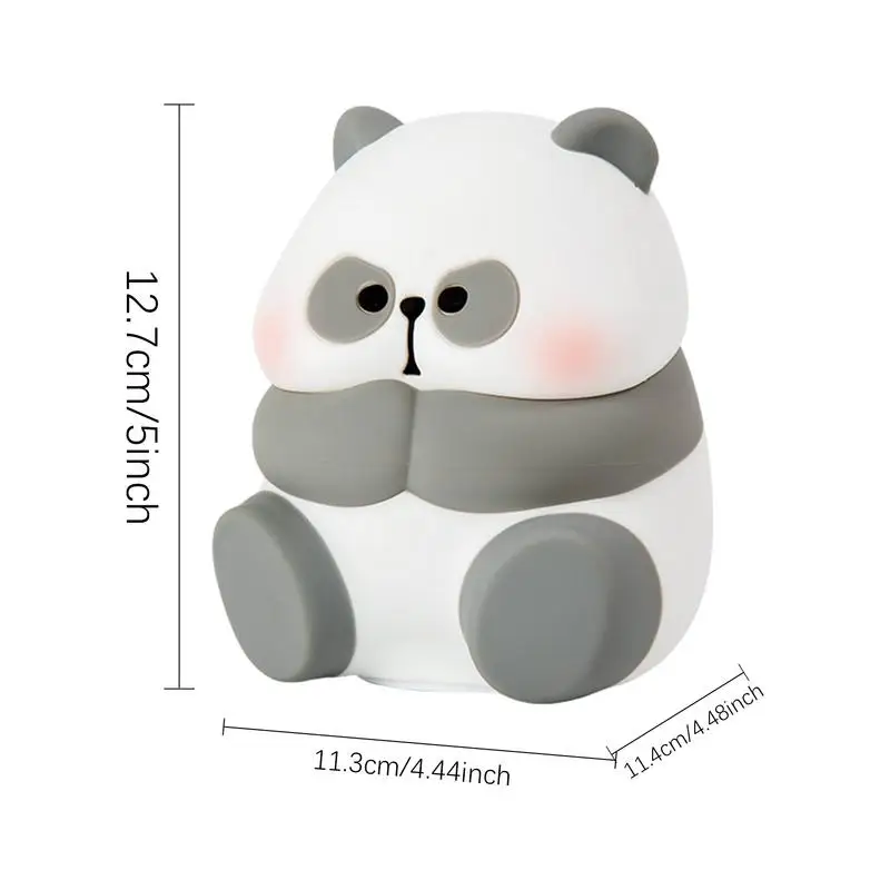 Panda Night Light Animal Night Lamp Cute Panda Soft Silicone Touch Control Rechargeable Convenient Silicone Animal Nursery Lamp