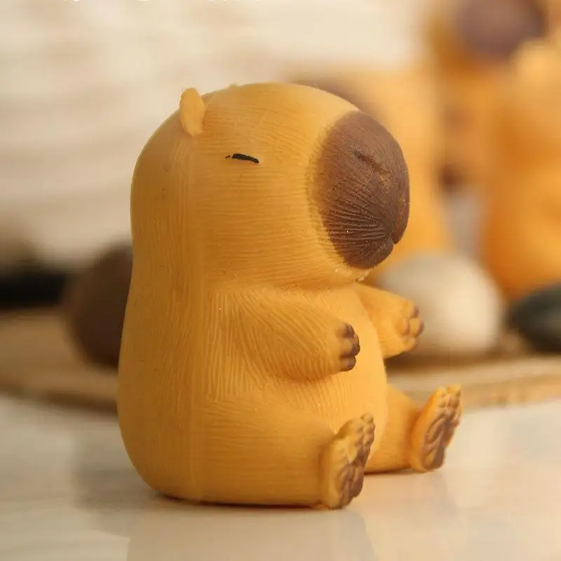 Juguetes para apretar Capybara de rebote lento, juguetes Kawaii marrones para Fidget, capibara de dibujos animados, alivio del estrés, juguetes de descompresión, regalos para niños