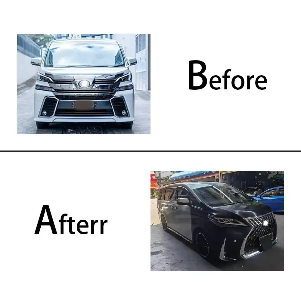 High Quality for To yo ta Vellfire to Lexus LM300 350 1:1 Body Kit with Headlights and Taillights Car Bumpers Upgrade Kit