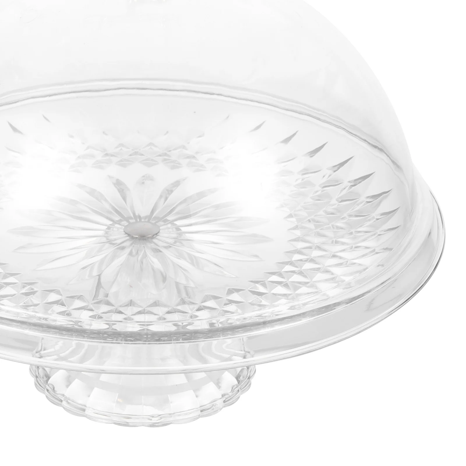 

Clear Stand With Dome Wedding Party Dessert Stand Fruit Serving Plate Snack Serving Tray Bakery Display Cake Plate For Birthday