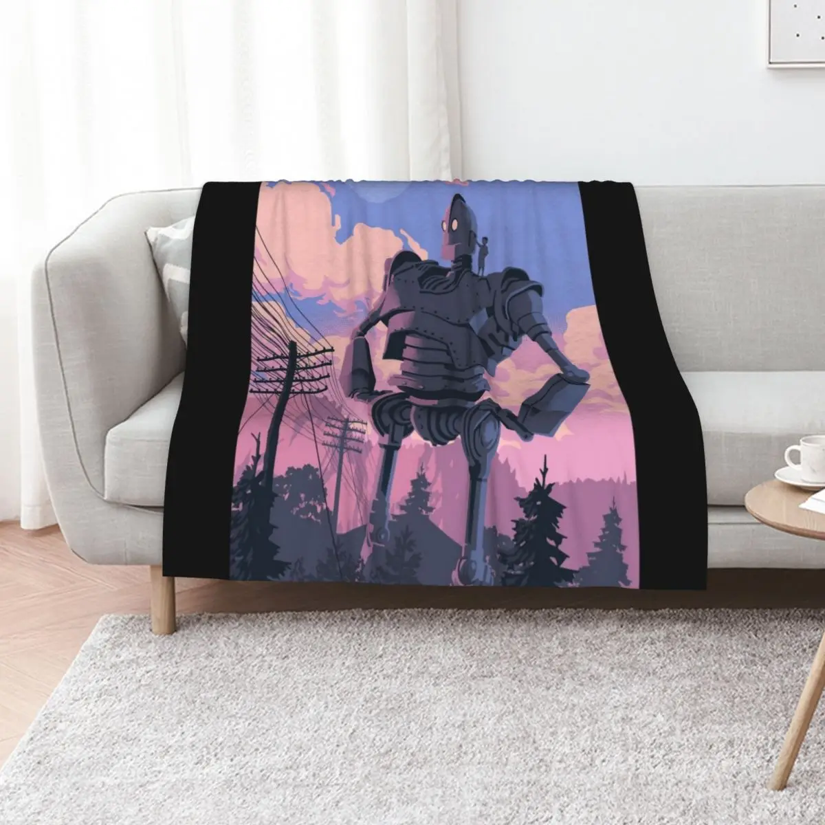 Iron Giant Throw Blanket Air Conditioner Soft Blanket for Office Home