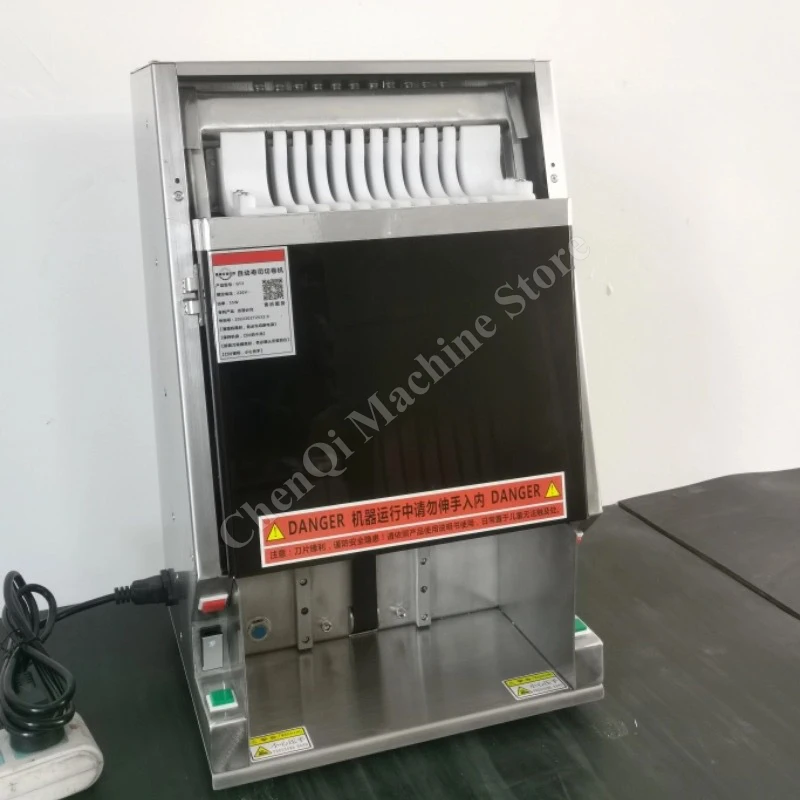 Rebanador de Sushi comercial de acero inoxidable, 8 piezas, máquina cortadora automática de rollos de Sushi, procesador de alimentos, cortador de rollos de arroz de algas marinas